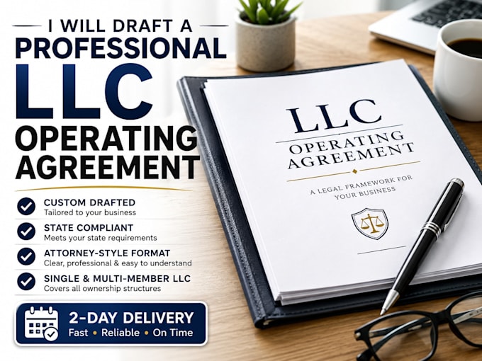 draft a professional llc operating agreement fast