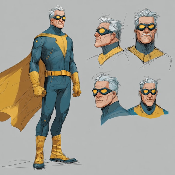 superhero character for comics