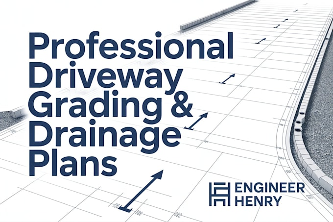 driveway grading drainage residential commercial slope  water plans