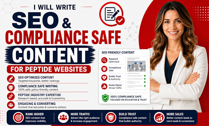 write SEO and compliance safe content for peptide websites