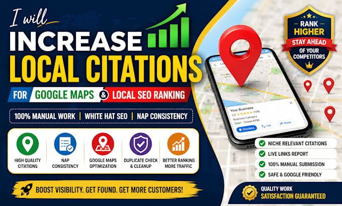 increase local citations for google maps and local SEO ranking