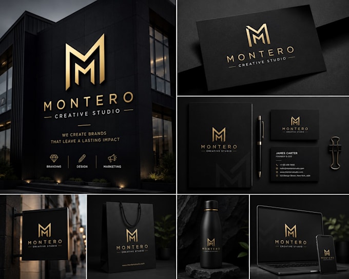 design modern luxury construction company logo