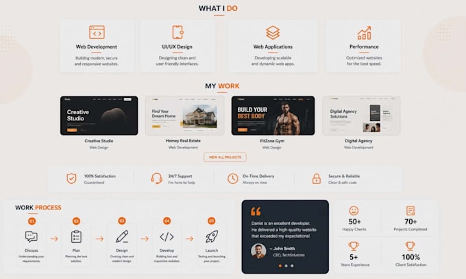 create a modern responsive portfolio website