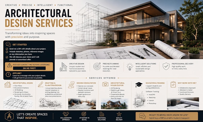 do architectural floor plans, 3d rendering, and more