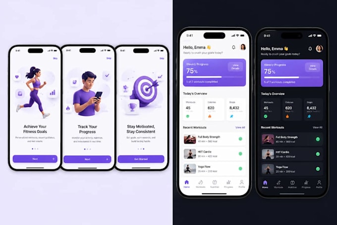 design modern mobile app ui ux for ios and android