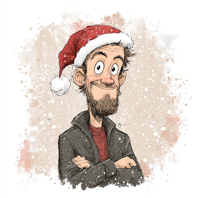 draw christmas cartoon caricature