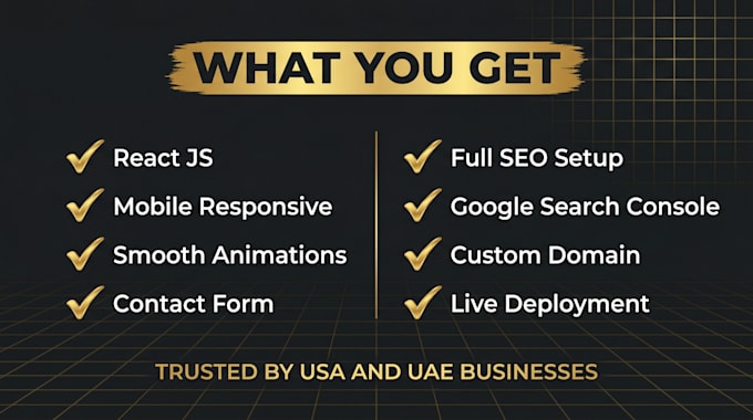 build a react js business website with SEO and deployment