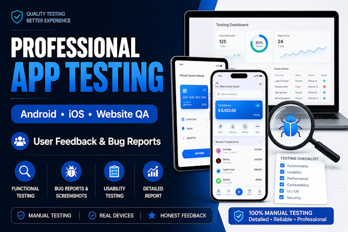 do professional mobile app testing and user feedback