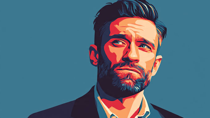 draw your photo into a realistic vector portrait