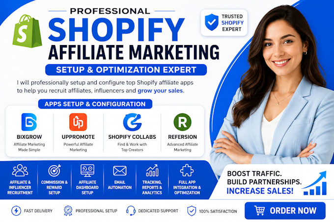 setup shopify affiliate marketing bixgrow uppromote shopify collabs refersion