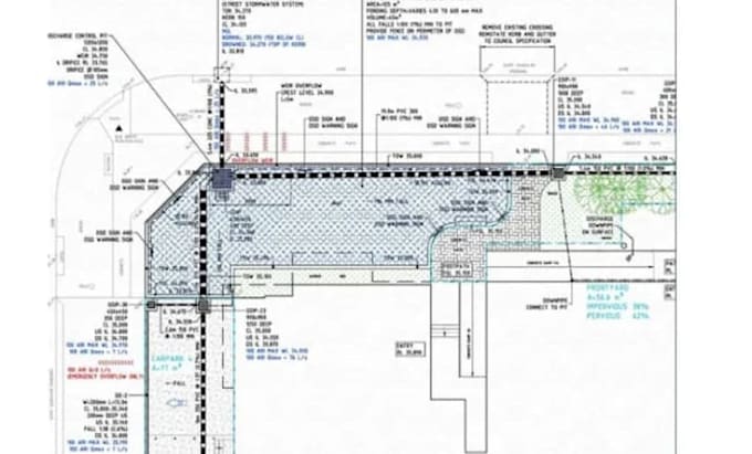 do site grading plan foundation plan site drainage design in autocad