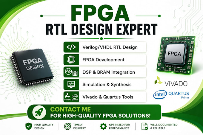 fpga rtl using verilog vhdl, dsp bram, simulation, synthesis vivado quartus tool