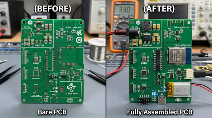 design rf pcb power supply dc dc sensor and antenna pcb layout for iot systems