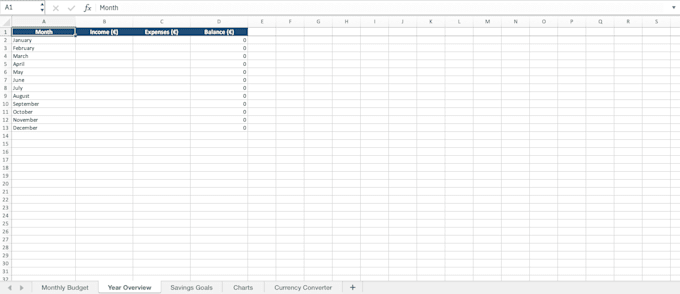 create a professional custom excel budget planner