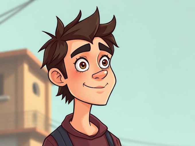 draw funny cartoon illustration