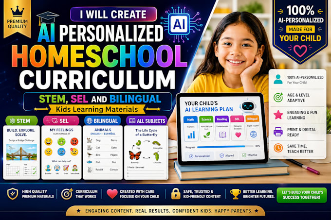 create ai personalized homeschool curriculum stem sel bilingual kid learning mtr