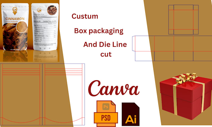 designs die line or gift packaging