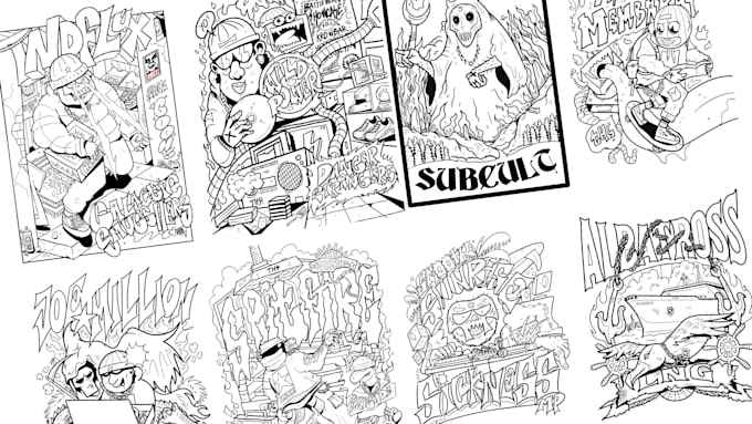 draw hiphop and hardcore illustration or design for you
