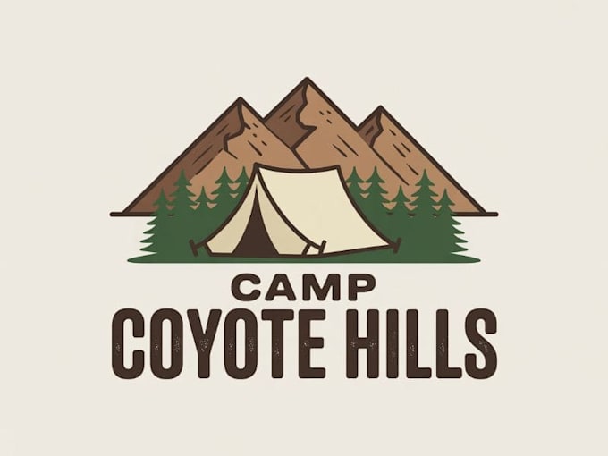design a modern camping and outdoor logo