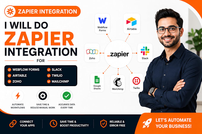 setup webflow forms airtable zoho slack twilio mailchimp zapier integration