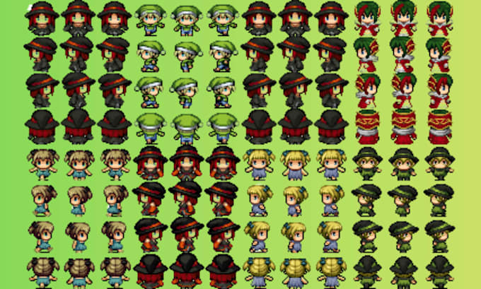 Create custom rpg maker sprites, battlers and pixel art game assets by ...