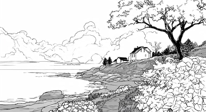 create coloring book illustration