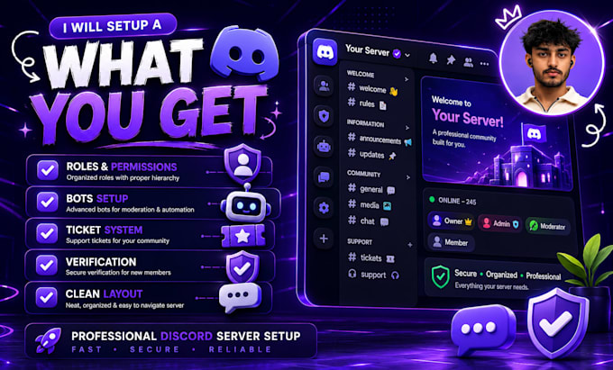 setup a professional discord server for gaming community