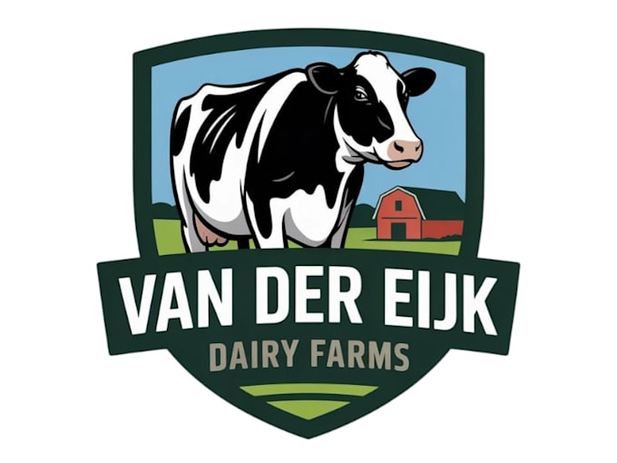 create a professional dairy farm logo design