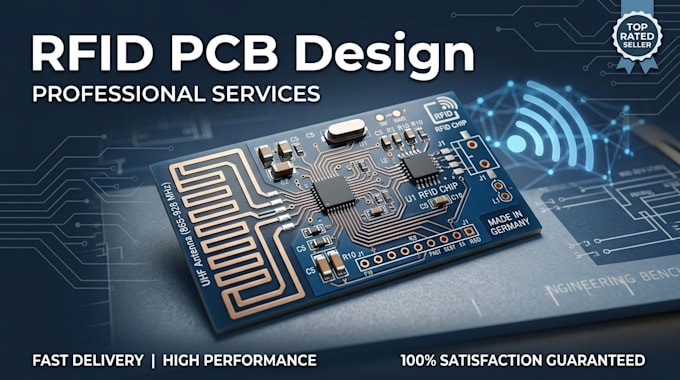 develop rfid tracking pcb design with uhf antenna