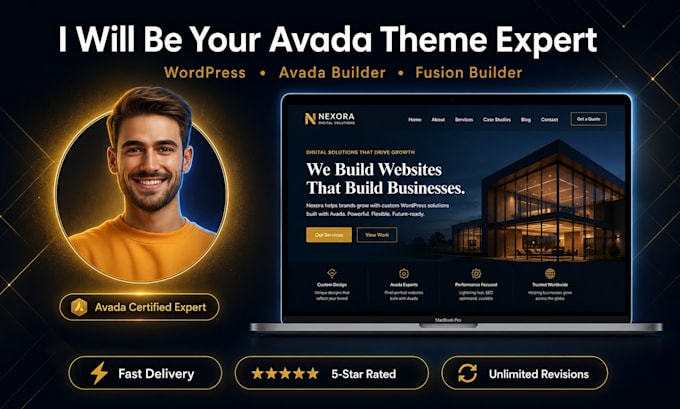 design and customize  your wordpress website using avada theme or avada pro them