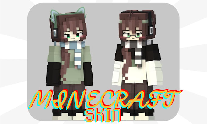 make custom high quality minecraft skin for pvp, youtube, java and bedrock