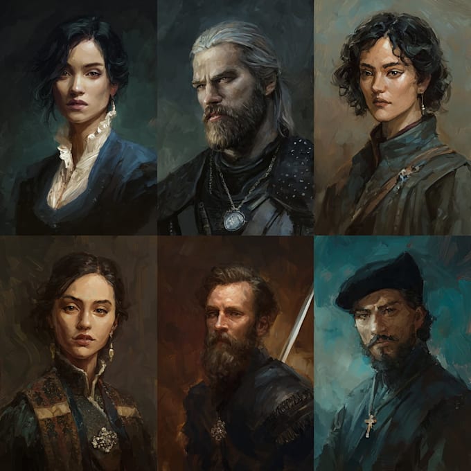 design custom dnd party portraits and group art