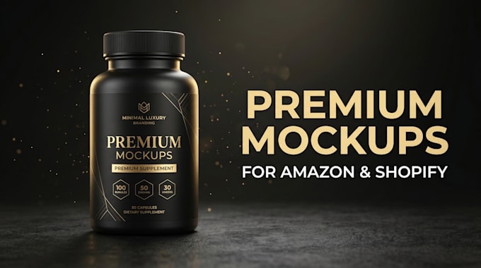 create amazon product mockup, ecommerce product images, bottle packaging mockup