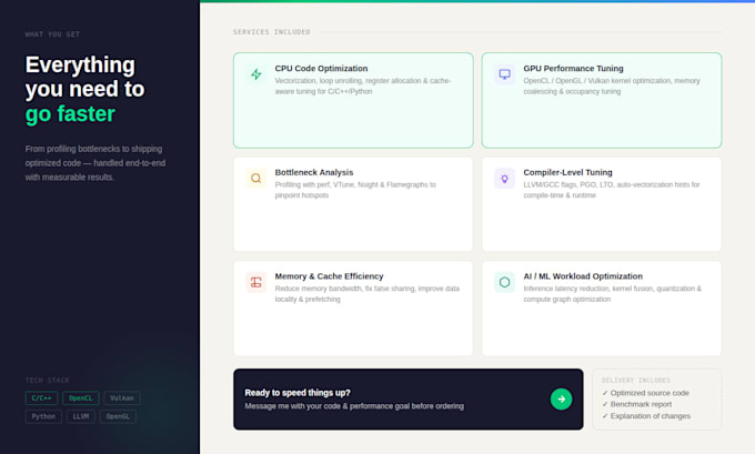 optimize your code for high performance
