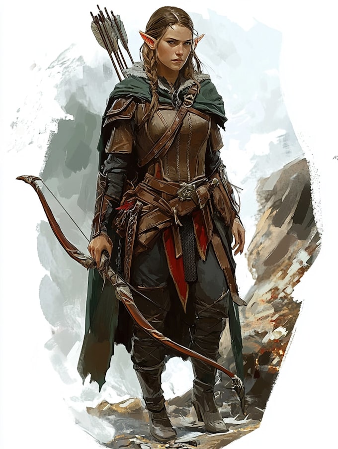 fantasy dnd character illustration