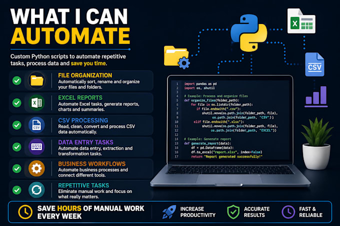 create a custom python automation script for repetitive tasks