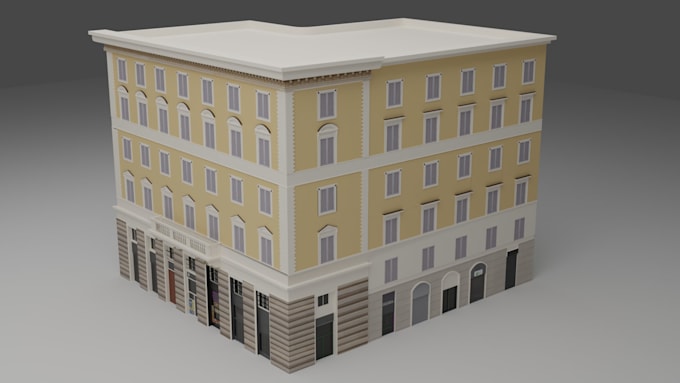 design full 3d arcitectural modeling built from scratch