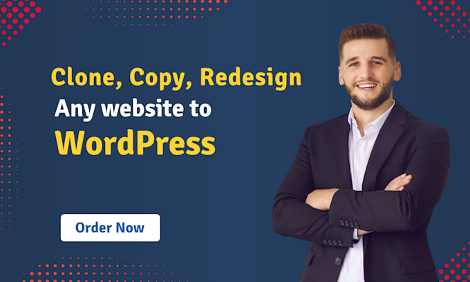 clone, copy, or redesign any website to wordpress