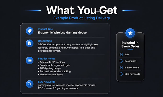 write SEO product descriptions and listings