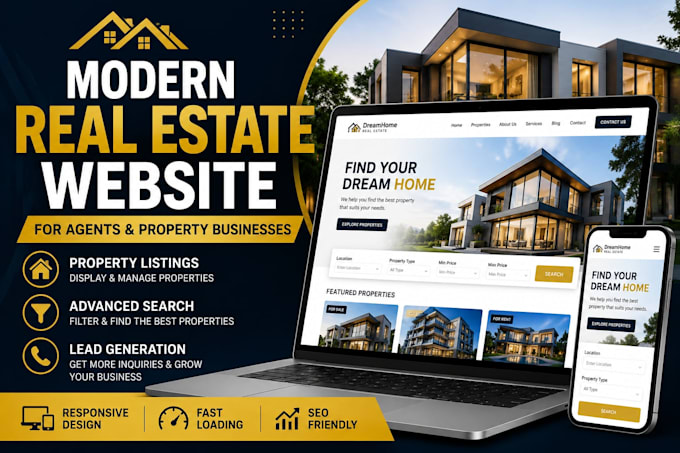 build a modern real estate website for property dealer