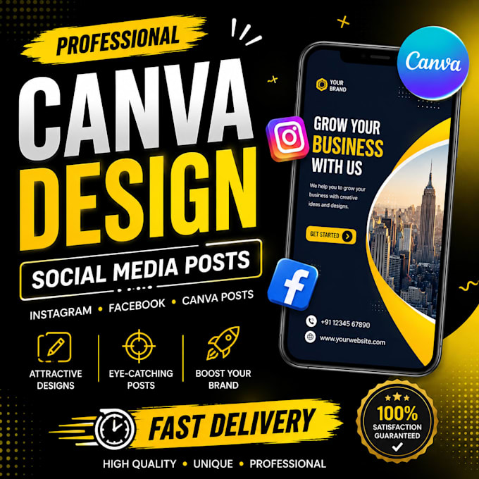 canva social media posts and banner design
