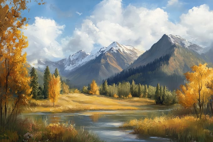 make a beautiful digital landscape,scenery painting