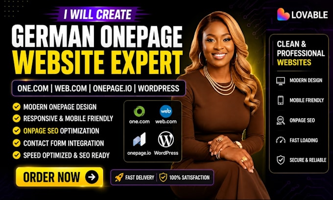 create german onepage website one com web com onepage io wordpress onpage SEO