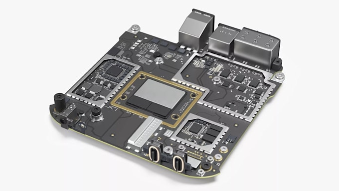 create 3d circuit board design, tech hardware board, 3d smart pcb board design