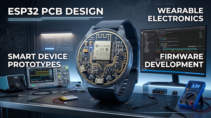 do esp32 pcb design wearable electronics and smart device prototypes