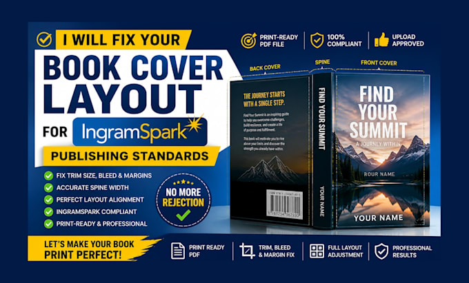 your book cover layout for ingramspark publishing standards