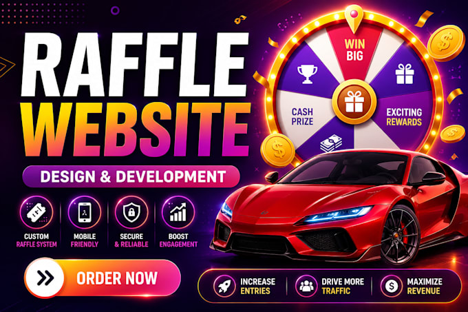 develop legal raffle website, giveaway website