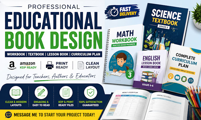 professionally format educational workbooks,  textbooks and lesson books