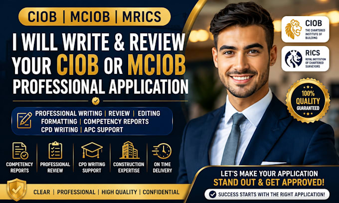 write and review your ciob or mciob professional application