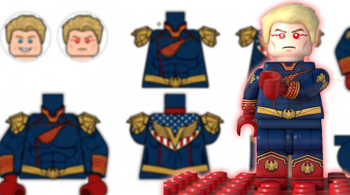 design custom lego minifigures textures, brick decals